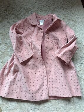babycottons Pink Polka Dot Pea Coat